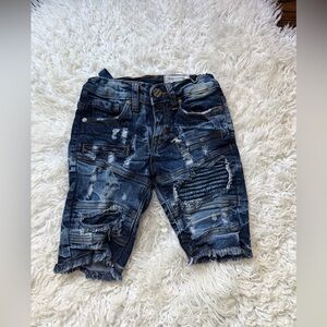 Distressed Blue Denim Shorts for Kids